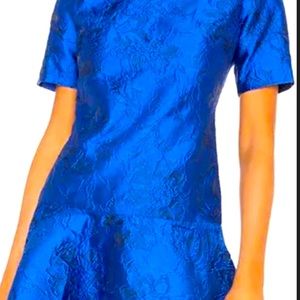 Alice & Olivia Blue Esther Jacquard Mini Dress. Size 12.